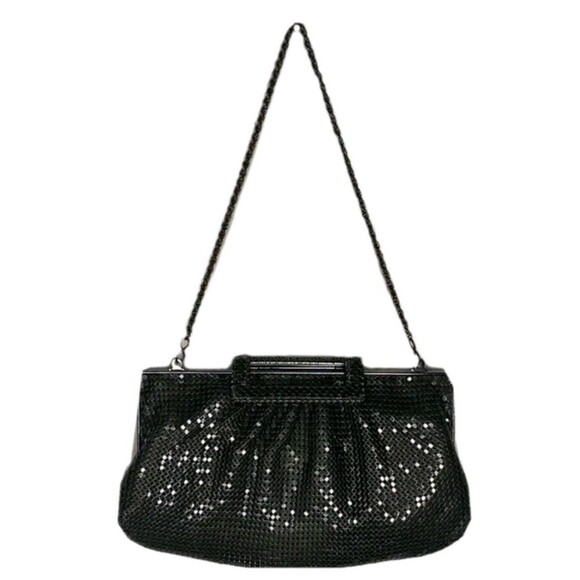 The Limited Black Sequin Handbag with Black Chain Handle Clasp Purse Wallet - Picture 10 of 10